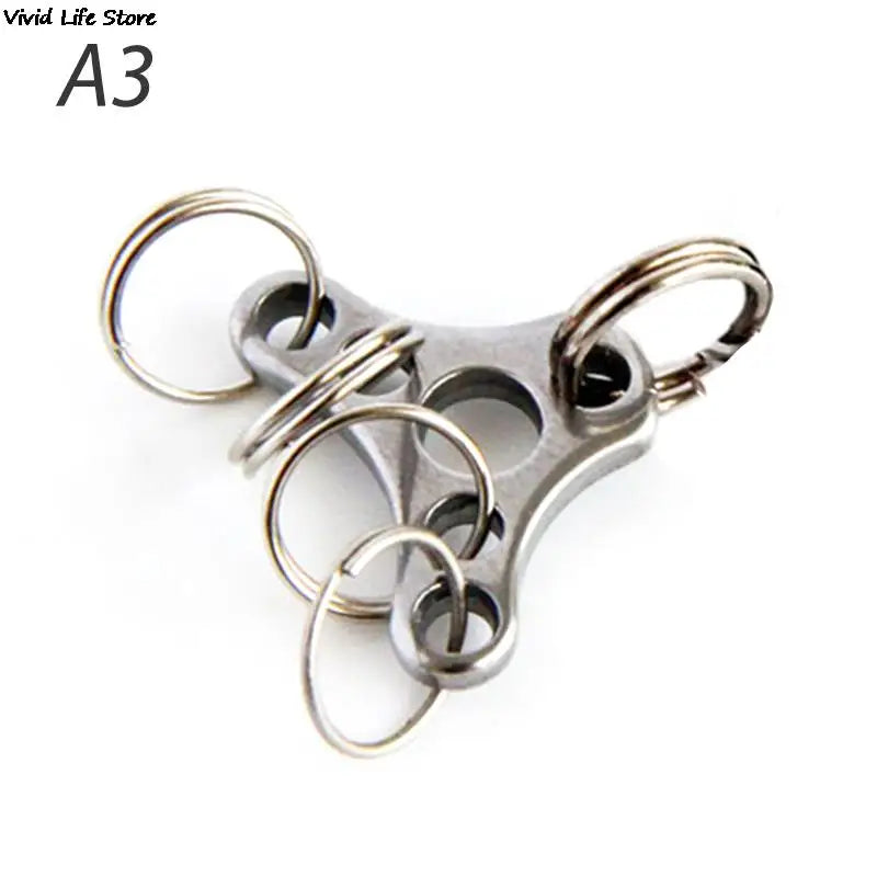 1/5Pcs EDC Bag Clip with Key Ring Carabiner Stainless Steel Outdoor Quicklink Tool
