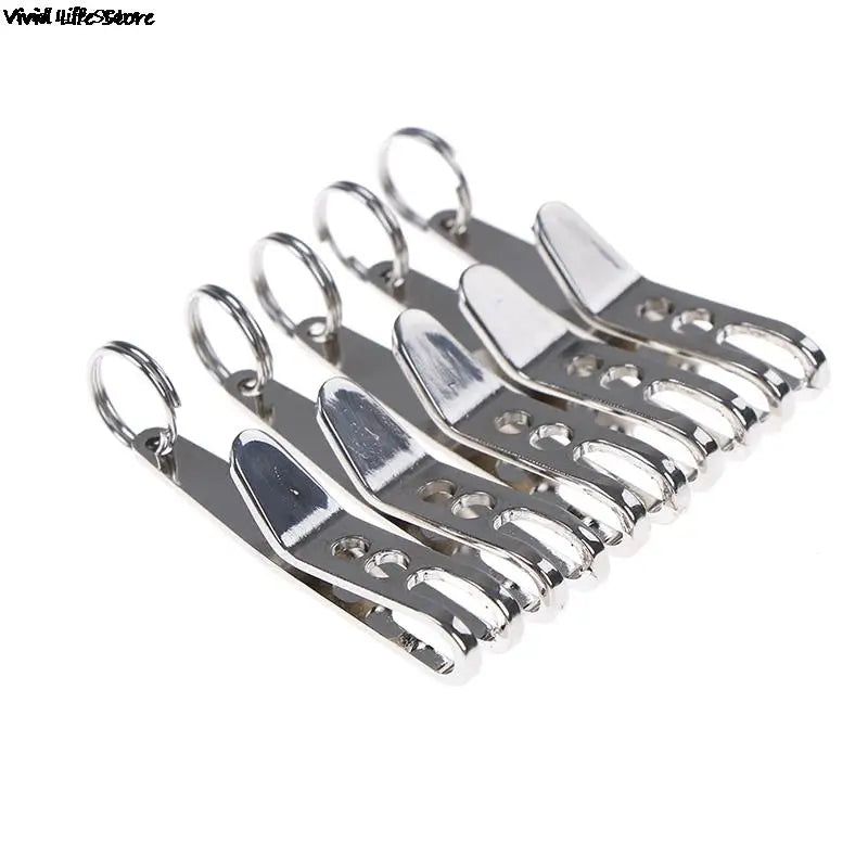 1/5Pcs EDC Bag Clip with Key Ring Carabiner Stainless Steel Outdoor Quicklink Tool