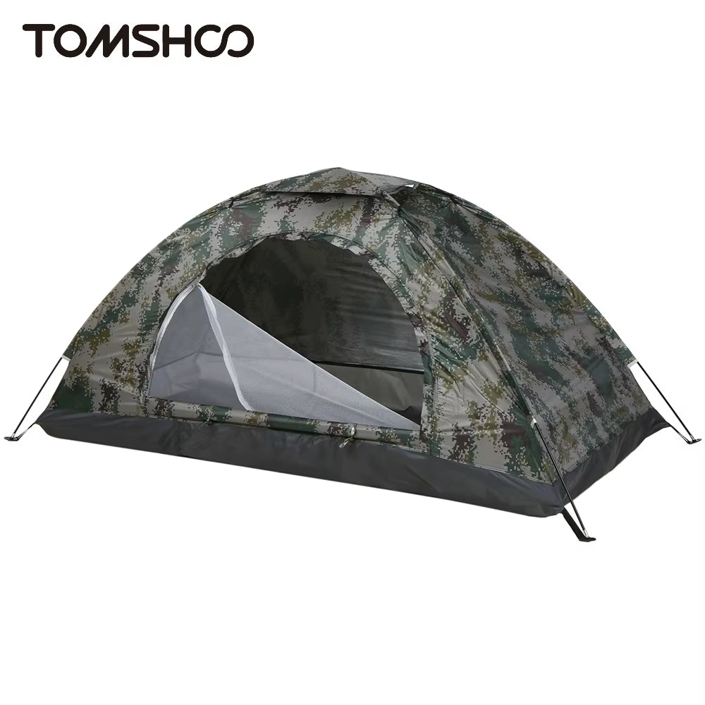 1/2 Person Ultralight Camping Tent Single Layer Portable Hiking Tent Anti-Uv Coating UPF 30+ for Outdoor Beach Fishing