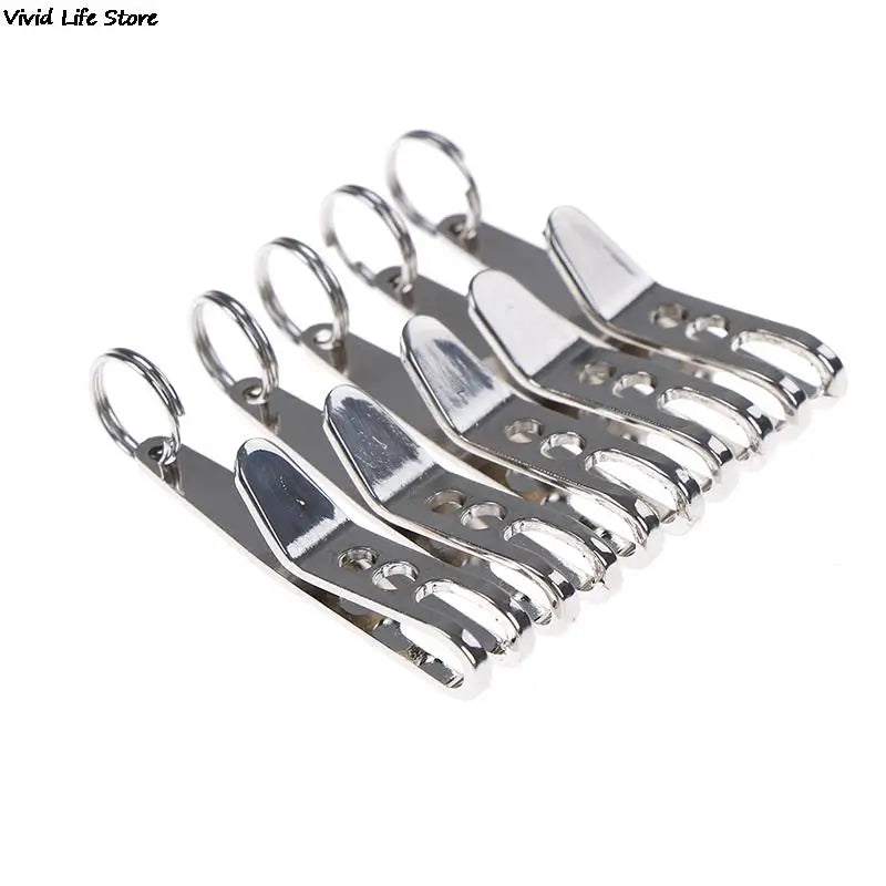 1/5Pcs EDC Bag Clip with Key Ring Carabiner Stainless Steel Outdoor Quicklink Tool