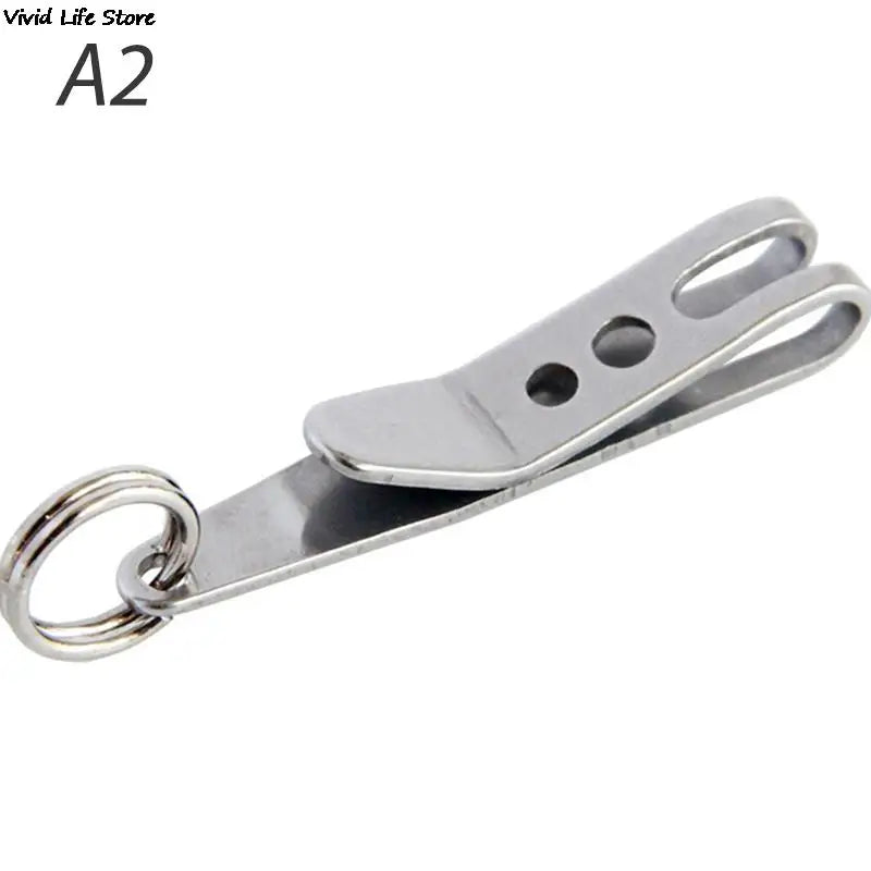 1/5Pcs EDC Bag Clip with Key Ring Carabiner Stainless Steel Outdoor Quicklink Tool